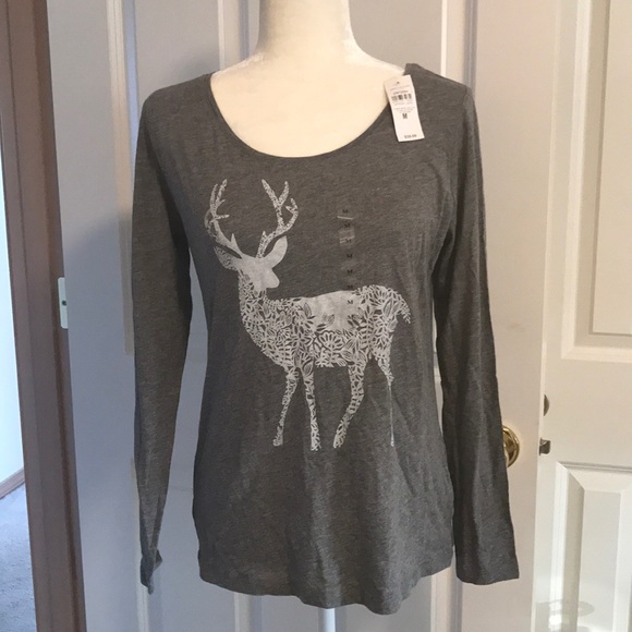 Ann Taylor Factory Tops - Ann Taylor Deer Shirt